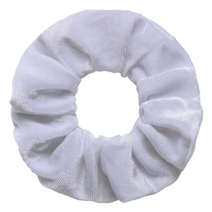Vintage Velvet Hair Scrunchies for Women & Girls – Solid Color Ponytail Holder Elastic Hair Bands, Soft Fashion Hair Ties Accessories