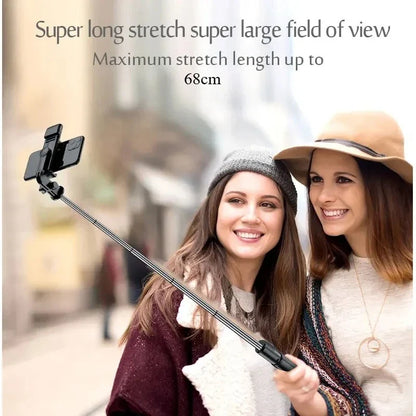 Wireless Bluetooth Selfie Stick & Tripod Stand – Fill Light with Remote Shutter for iPhone, Samsung, Xiaomi, Live Streaming Phone Holder