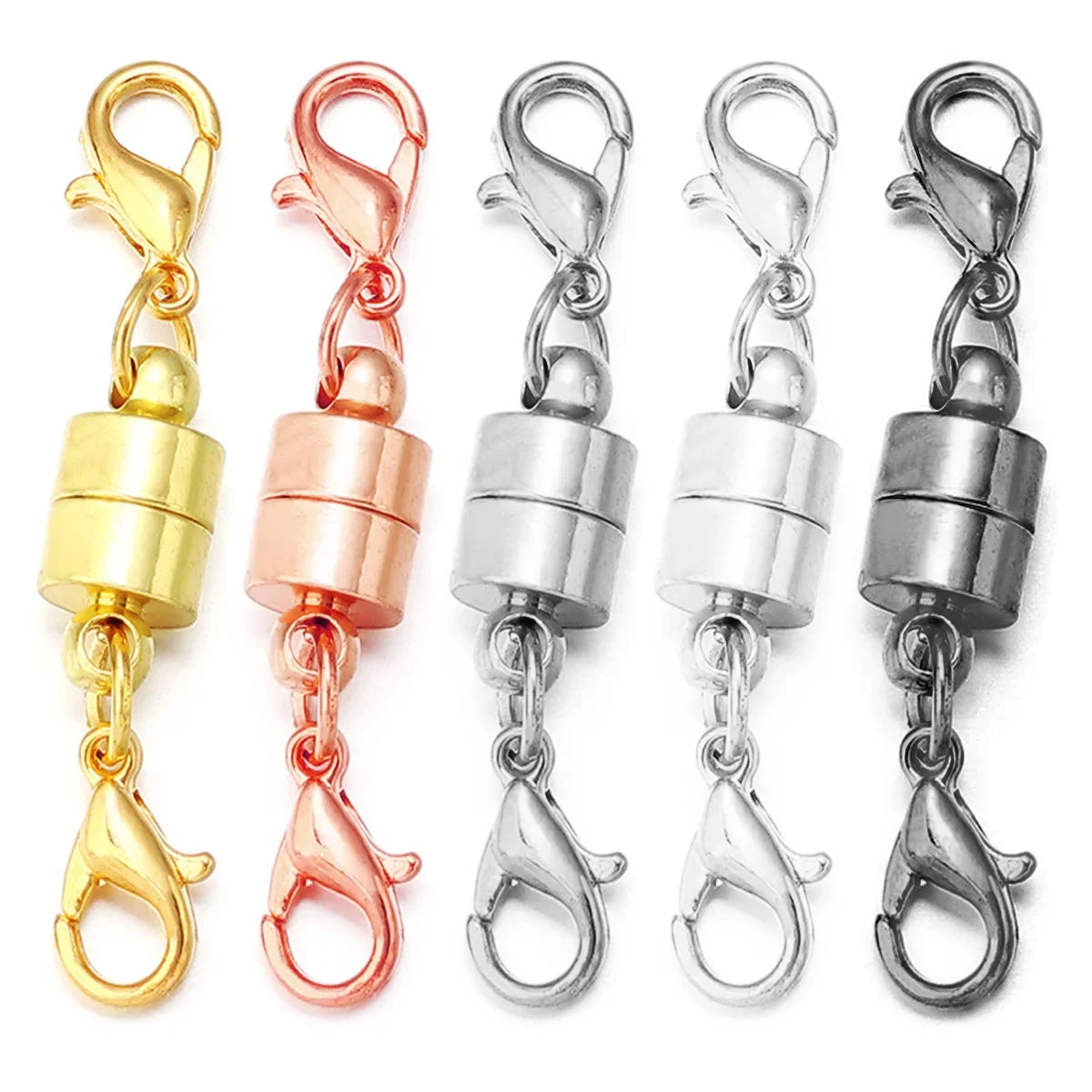 Magnetic Jewelry Clasps - Copper Double Lobster Clasp Connectors for DIY Bracelets & Jewelry Making