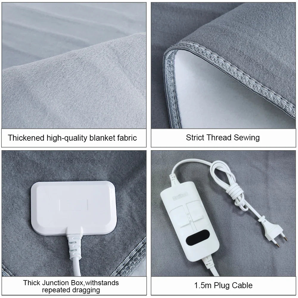 220V Electric Heating Blanket – Thicker Thermal Mattress with Automatic Thermostat for Body Warmth and Room Comfort