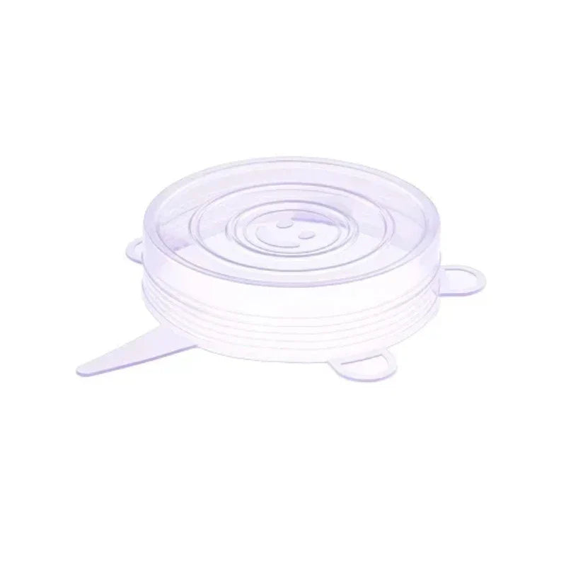 Silicone Stretch Can & Jar Lids (6PCS) – 2.6 Inch Food-Safe Reusable Covers for Yogurt, Bowls & Containers