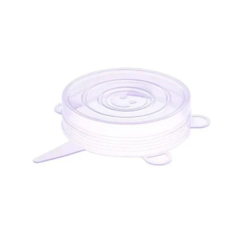 Silicone Stretch Can & Jar Lids (6PCS) – 2.6 Inch Food-Safe Reusable Covers for Yogurt, Bowls & Containers