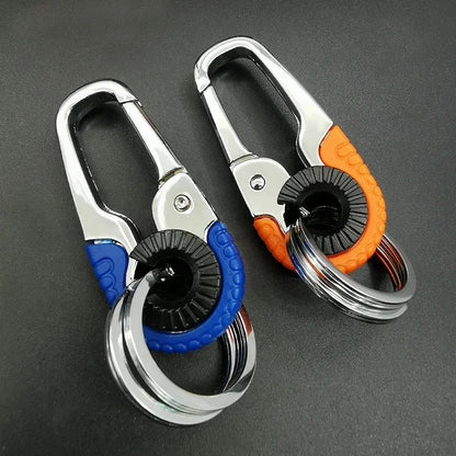 Men’s Stainless Steel Keychain Buckle – Carabiner Hook Key Ring for Outdoor & Car Accessories