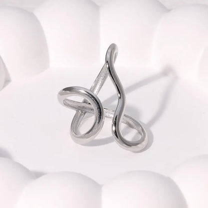 Gold Stainless Steel Rings for Women – Unique, Colorfast Party Jewelry with Exaggerated Charms & Personalized Gift