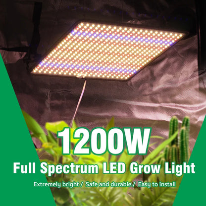 40W LED Grow Light Full Spectrum Phyto Lamp - AC85-240V for Indoor Grow Tent Plants, Growth Light