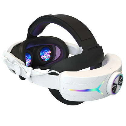 12000mAh RGB Elite Halo Head Strap with Battery for Meta Quest 3S – 25W Fast Charging VR Accessory
