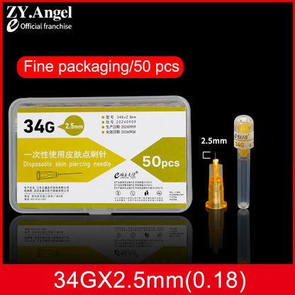 34G Ultra-Fine Disposable Small Needle for Cosmetic Use - Non-Painless Hand Needle 1.5/2.5/4mm