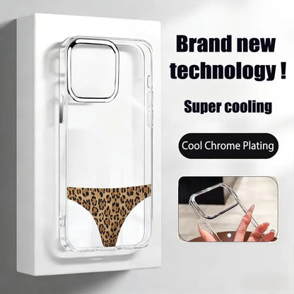 Funny Pattern iPhone Case - Transparent Protective Cover with Chrome Button & Camera Ring