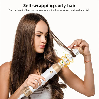 Tinsol 7 in 1 Hair Dryer Brush – High-Speed Ionic Blow Dryer with Diffuser, Styling Comb & Hair Curler