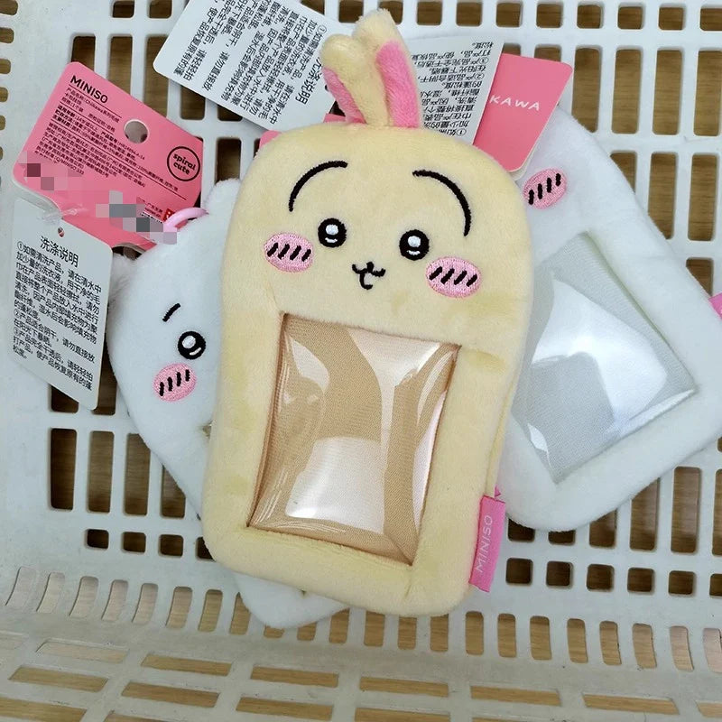 Cute Chiikawa Plush Keychain Card Holder – Portable Waterproof Anime Purse for Girls & Women