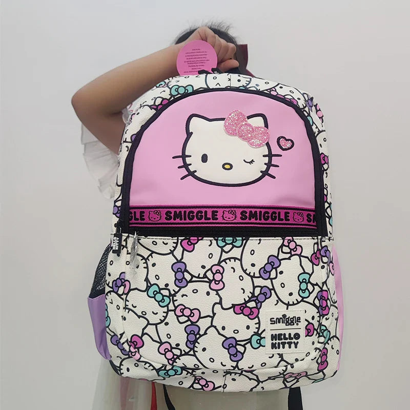 Sanrio Hello Kitty Cartoon School Bag — Cute Anime Backpack for Kids, Student Gift & Halloween Anime Merchandise