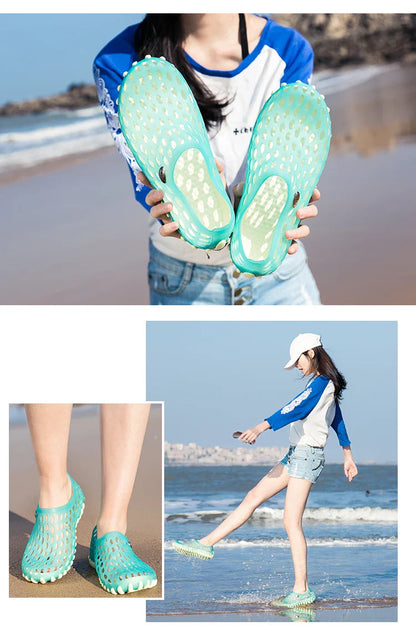 Men’s Vacation Beach Sandals - Unisex Lightweight Aqua Shoes, Outdoor Wading & Garden Slippers, Large Size Travel Footwear
