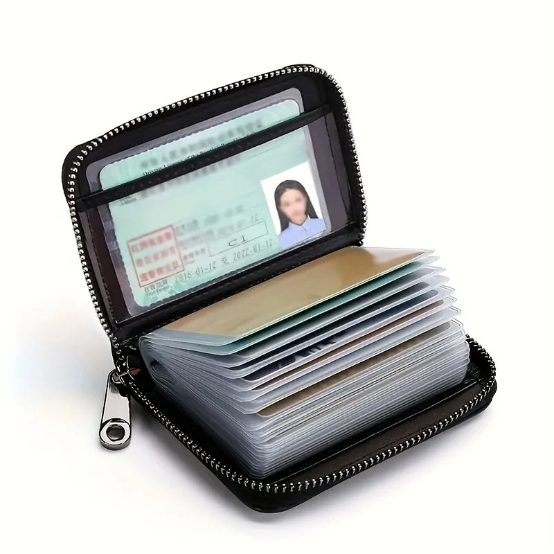 Mini Minimalist Multi-Card Wallet – RFID Blocking Zipper Coin Purse & Credit Card Holder for Men & Women