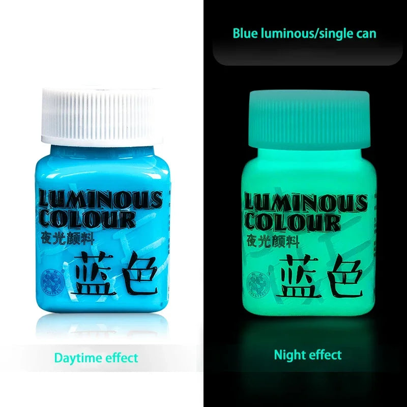 58ML Fluorescent Acrylic Luminous Pigment - Glow-in-the-Dark Paint for DIY, Festival, Party & Wall Decoration