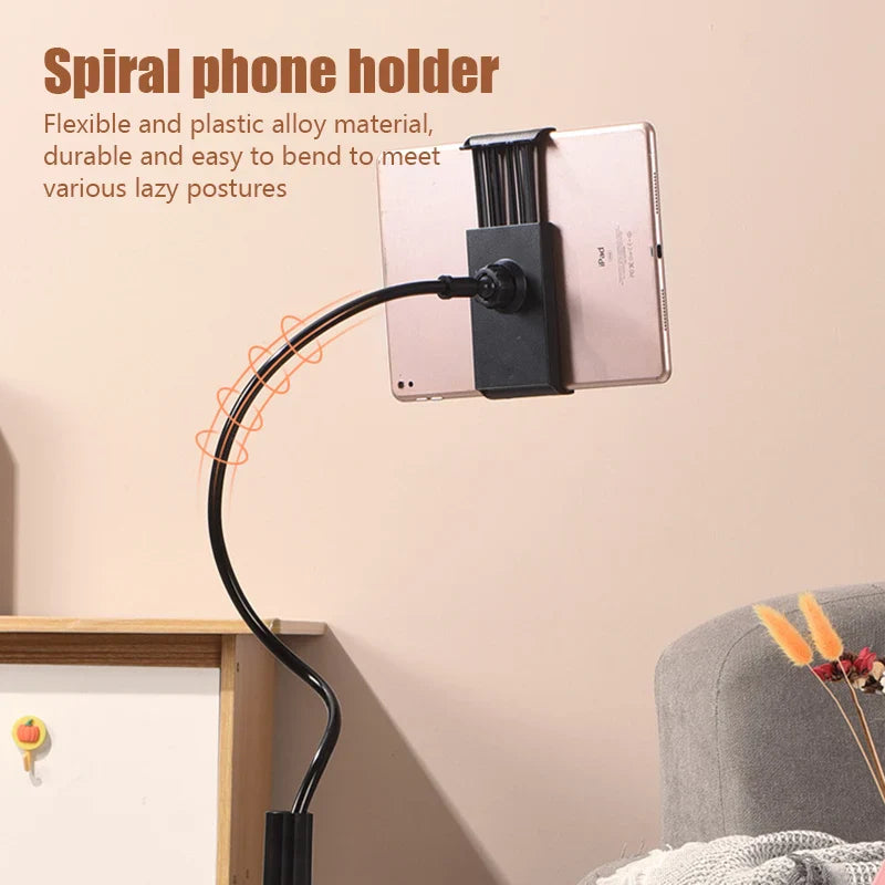 Flexible Lazy Bedside Phone & Tablet Stand — Portable Adjustable Desktop Holder for iPad & Smartphones