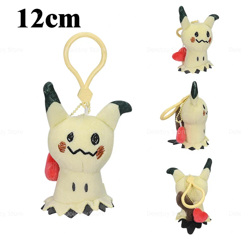 Original Pokémon Plush Keychain – Pikachu, Eevee, Charmander, Squirtle, Mew, Snorlax, Jigglypuff Cute Cartoon Doll Toy Gift for Kids