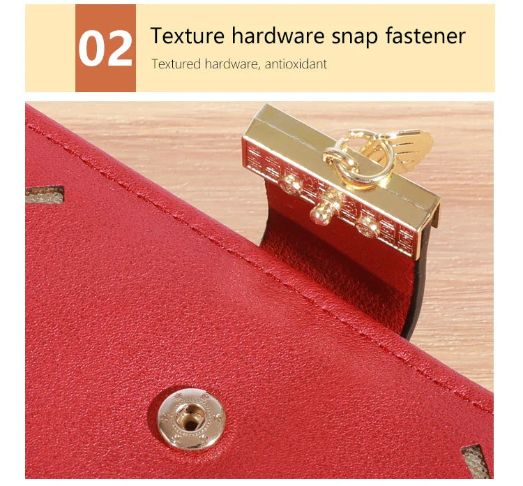 Women’s Long PU Leather Wallet – Gold Hollow Leaf Design Clutch Purse with Coin Pocket & Card Holders