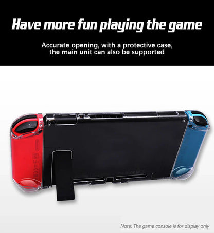 High Transparency PC Protective Case for Nintendo Switch – Ultra-Thin Full Coverage Handle & Split Protection