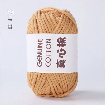 50g Genuine Cotton Yarn - Easy-to-Use Crochet Yarn for Beginners, Hand Knitting & DIY Projects (Scarves, Blankets, Hats, Clothes)