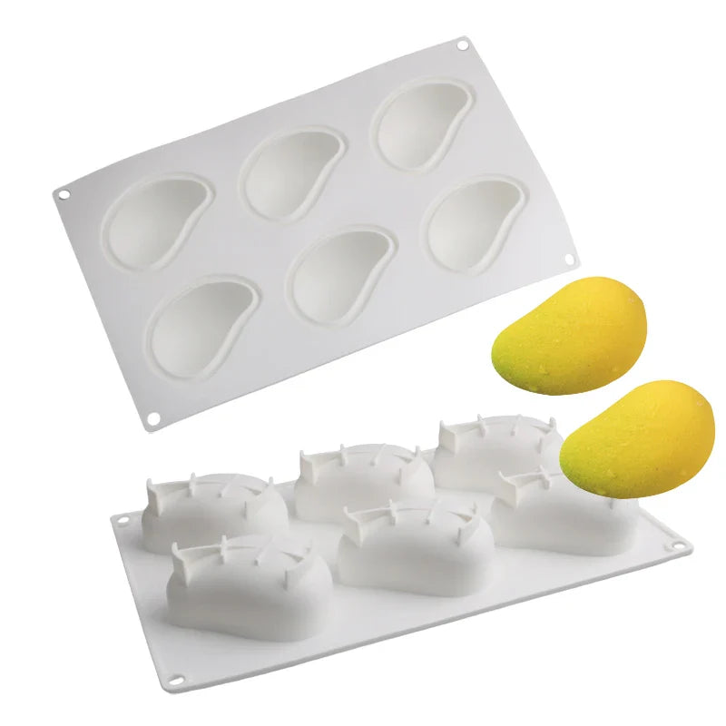 3D Mango Design Silicone Mousse & Cake Mold – French Fruit Dessert Bakeware, Chocolate Baking Tool
