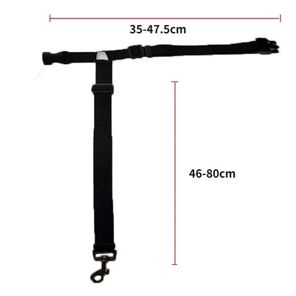 Solid Color Two-in-One Pet Car Seat Belt - Adjustable Nylon Lead Leash for Backseat Safety, Dogs Harness Collar Accessory