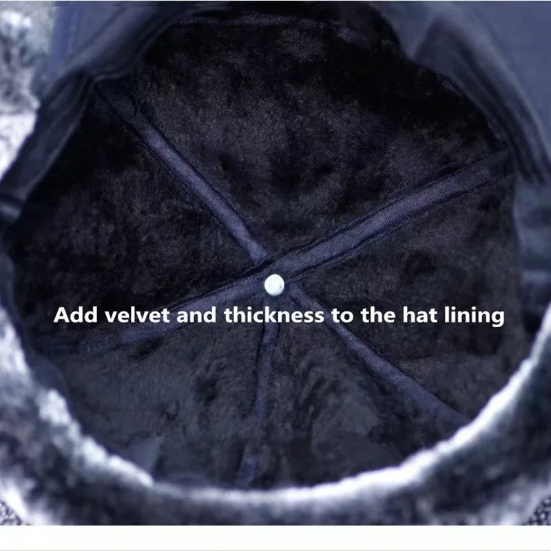 Winter Thickened Faux Fur Baseball Hat – Men’s & Women’s Skiing, Fishing, and Outdoor Cold Weather Hat