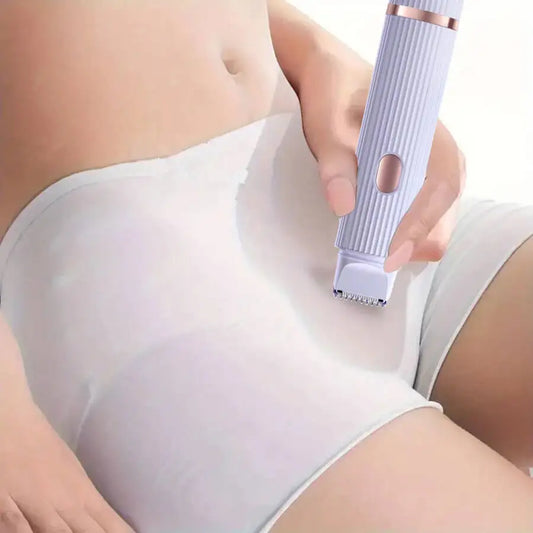 2-in-1 Women’s Electric Shaver – Portable Wet & Dry Hair Remover for Eyebrows, Face, Legs & Armpits