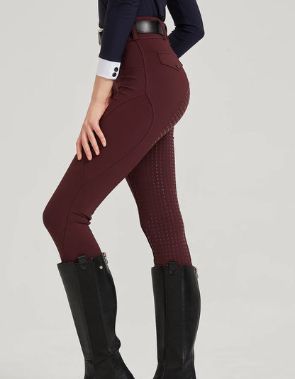 Professional Equestrian Riding Pants — Silicone Anti-Slip, Quick-Dry, Tight-Fit Sports & Cycling Trousers for Horse Riding Exams