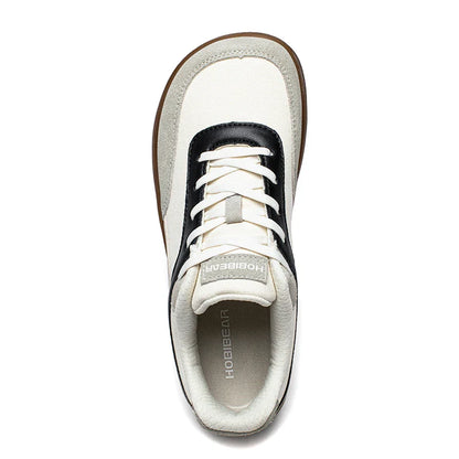HOBIBEAR Unisex Wide Toe Sneakers — Minimalist Non-Slip Lace-Up Mesh Casual Shoes for Men & Women