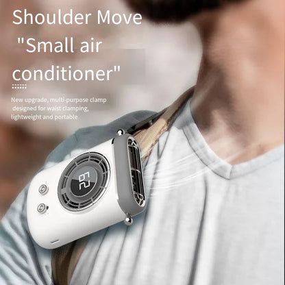Neck Hanging Portable Fan – Silent Mini Cooling Fan with Strong Wind, USB Rechargeable, Outdoor & Desktop Use