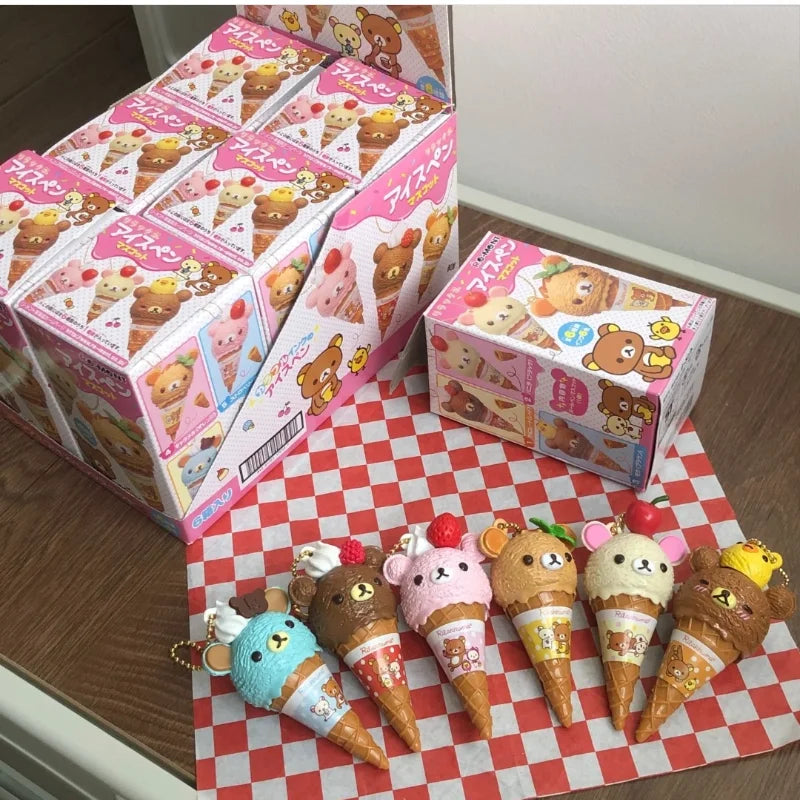 Kawaii Ice Cream Bear Figure - Capsule Blind Box Bead Chain Bag Pendant & Birthday Gift Toy