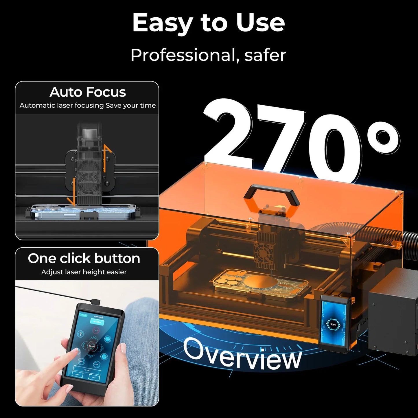 Xwitzeal V3 Laser Machine for iPhone 8-16 Series — Back Glass & Camera Lens Repair Kit with Housing Tools and Air Filter