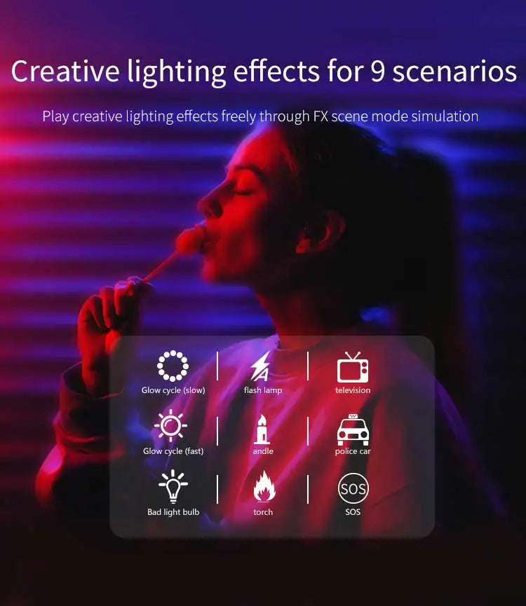 Mini RGB Portable LED Fill Light – Adjustable Hot Shoe Light for Live Photography & Mobile Cameras