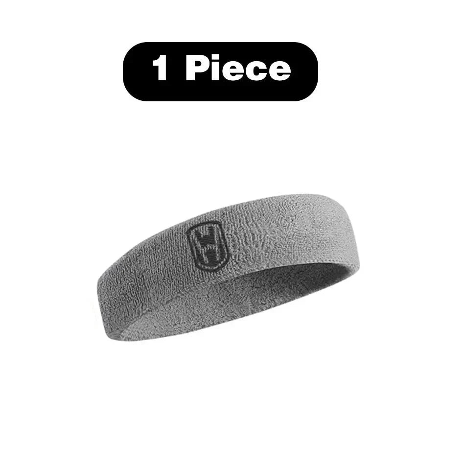 WOSWEIR Cotton Sports Headband - Elastic Sweatband for Basketball, Gym, Tennis & Fitness Activities