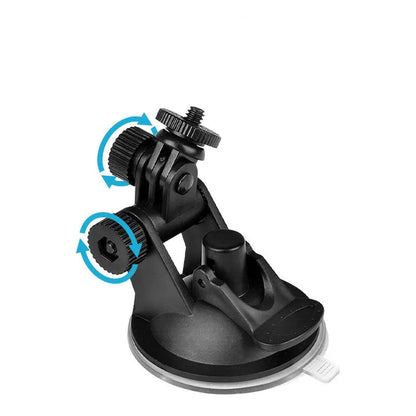 Suction Cup Car Mount with Tripod Adapter — Phone & GoPro Holder for Action Cameras