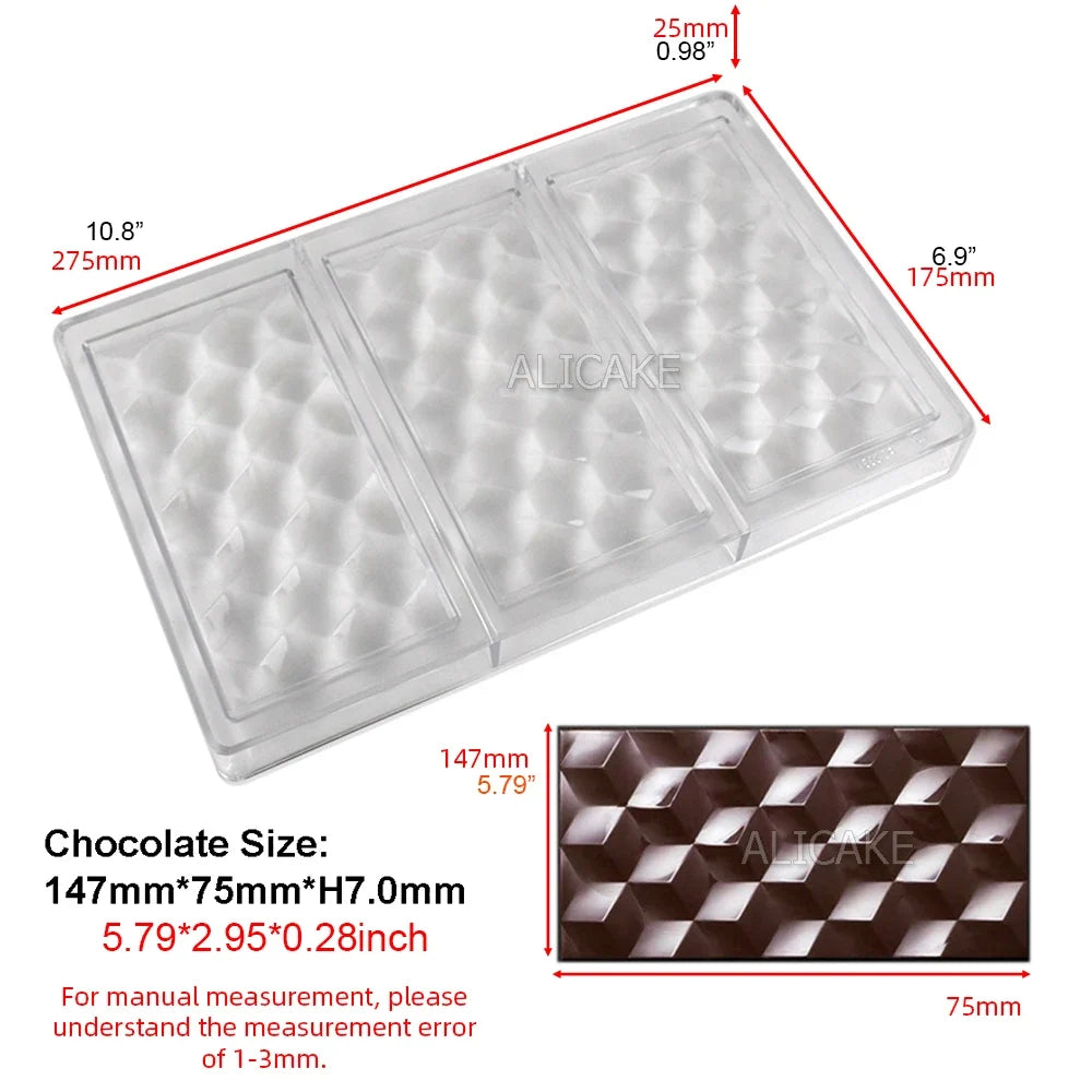 3D Polycarbonate Chocolate Mold - Sphere Diamond Chocolate Bomb & Bonbon Baking Mold for Professional Candy Making