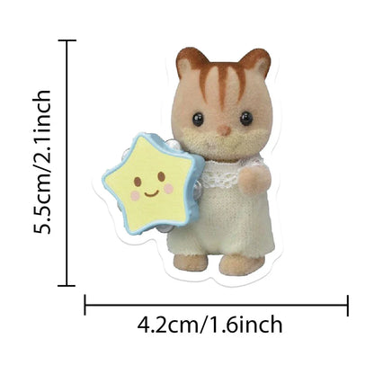 10/30/55pcs Kawaii Calico Critters Stickers — Waterproof Cartoon Decals for Laptops, Scrapbooks & Kids’ Cute Sticker Decor