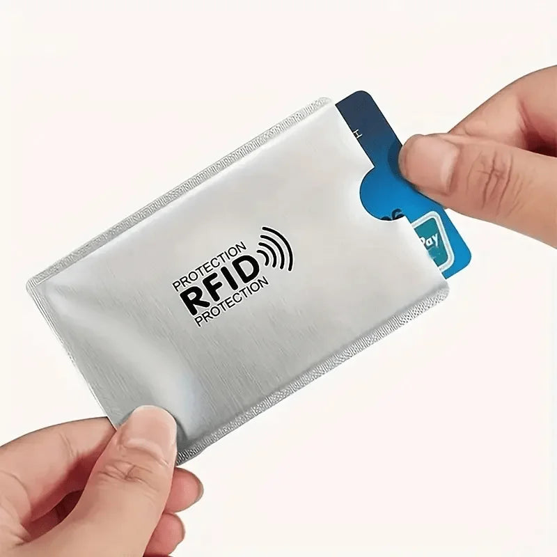10PCS RFID Blocking Card Sleeves - Portable Anti Scan ID & Credit Card Protector for Wallet Security