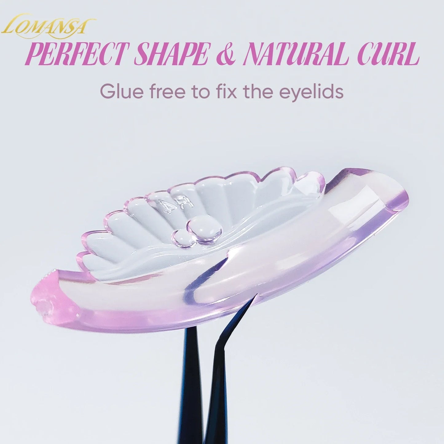 Lomansa 5 Pairs C Curl Silicone Eyelash Perm Pads – Sticky Lifting Rods & 3D Eyelash Curler Accessories Makeup Tools