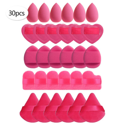 15/30/60 Mini Makeup Sponges – Beauty Powder Puff for Concealer, Liquid Foundation & Face Cosmetics