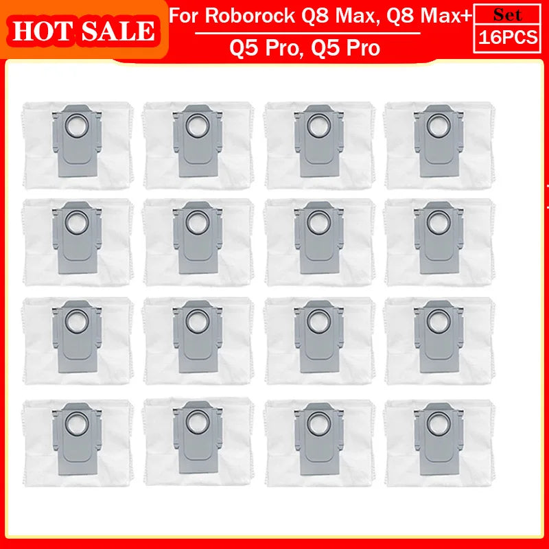 Roborock Q5 Pro & Q8 Max Replacement Parts – Main Brush, Side Brush, HEPA Filter, Mop & Dust Bag Accessories