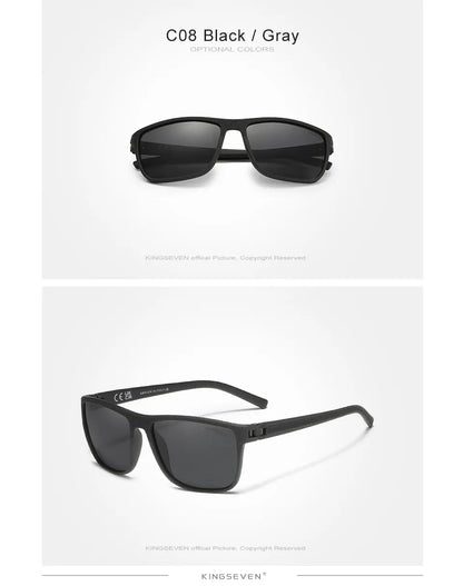 KINGSEVEN Classic Polarized Sunglasses - UV400 Square Frame Eyewear for Men & Women