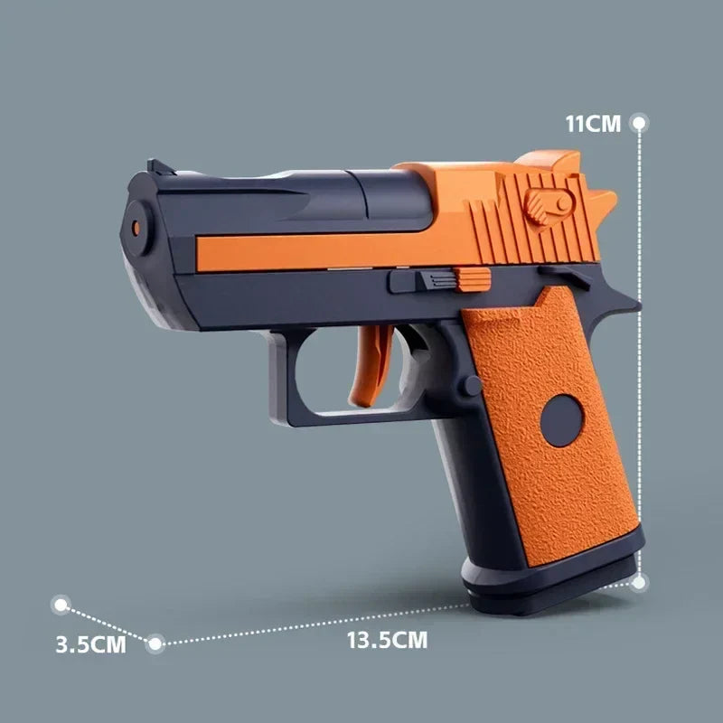 Mini Desert Eagle Water Gun – Mechanical Continuous Firing Small Pistol for Kids, Summer Beach & Pool Toy