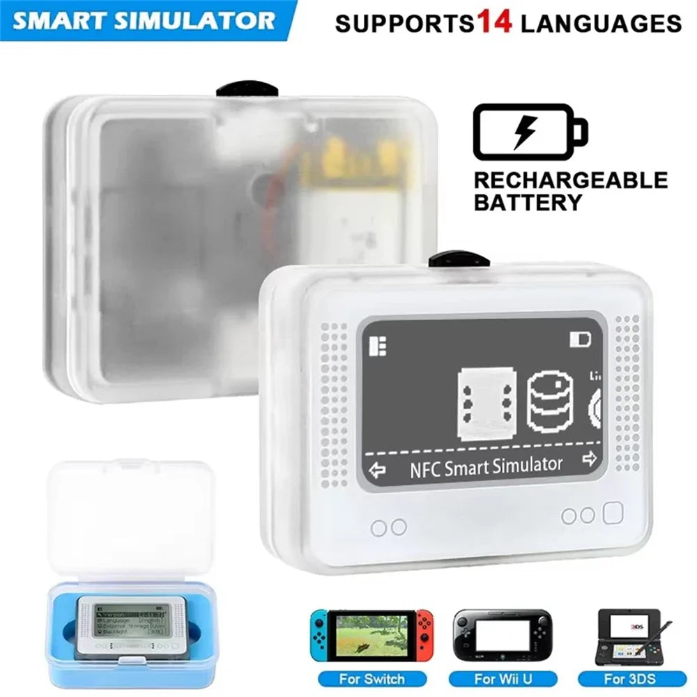 Amiibo NFC Pixl Emulator Simulator – Chargeable Bluetooth Intelligent Game Accessory for Switch 2, Wii U & 3DS Gaming Devices