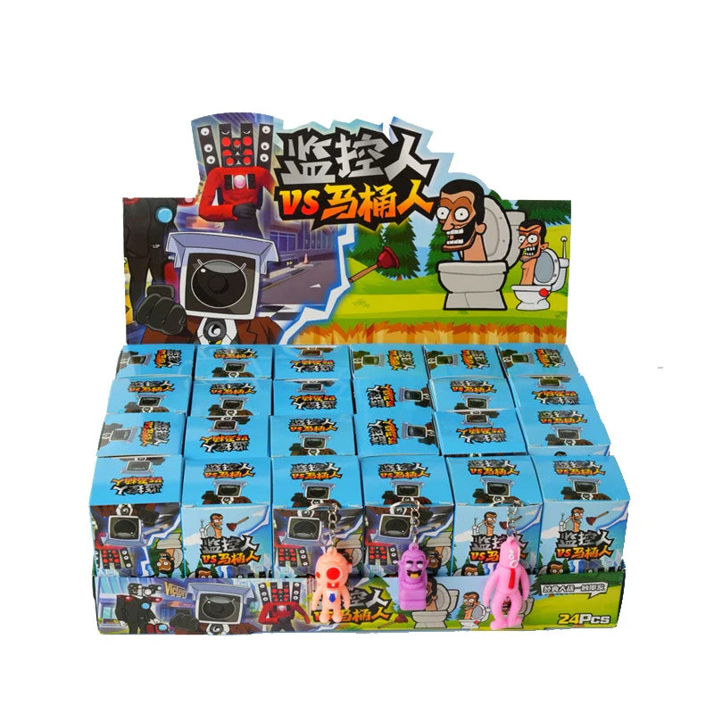 24PCS Tungtungtung Sahur Blind Box Toys — Tralala Shark, Bombardinocrocodilo Figures, Moveable Keychain Collectible Set