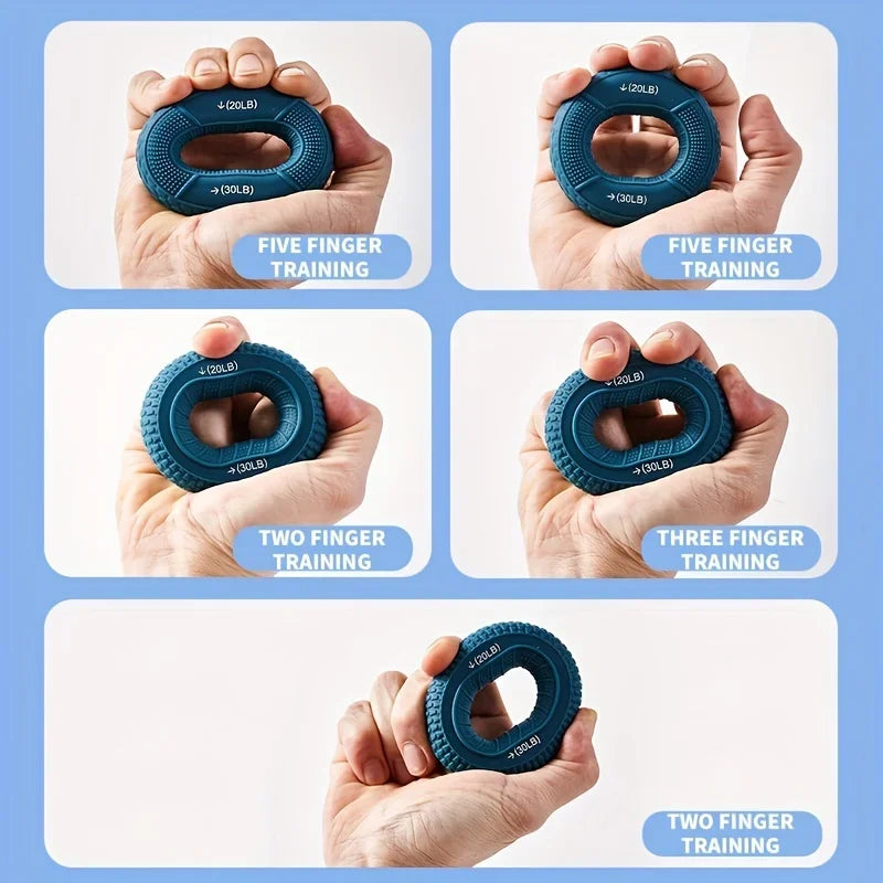 Silicone Hand Grip Strengthener Ring – Forearm & Finger Training for Strength
