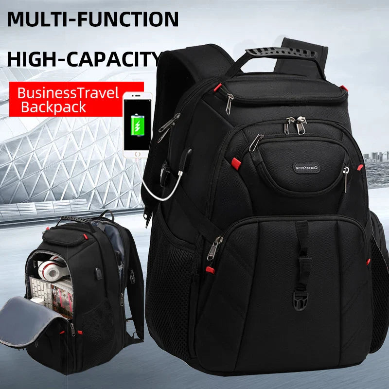17-Inch Travel Laptop Backpack with USB - Waterproof Durable Business and University Backpack for Men and Women