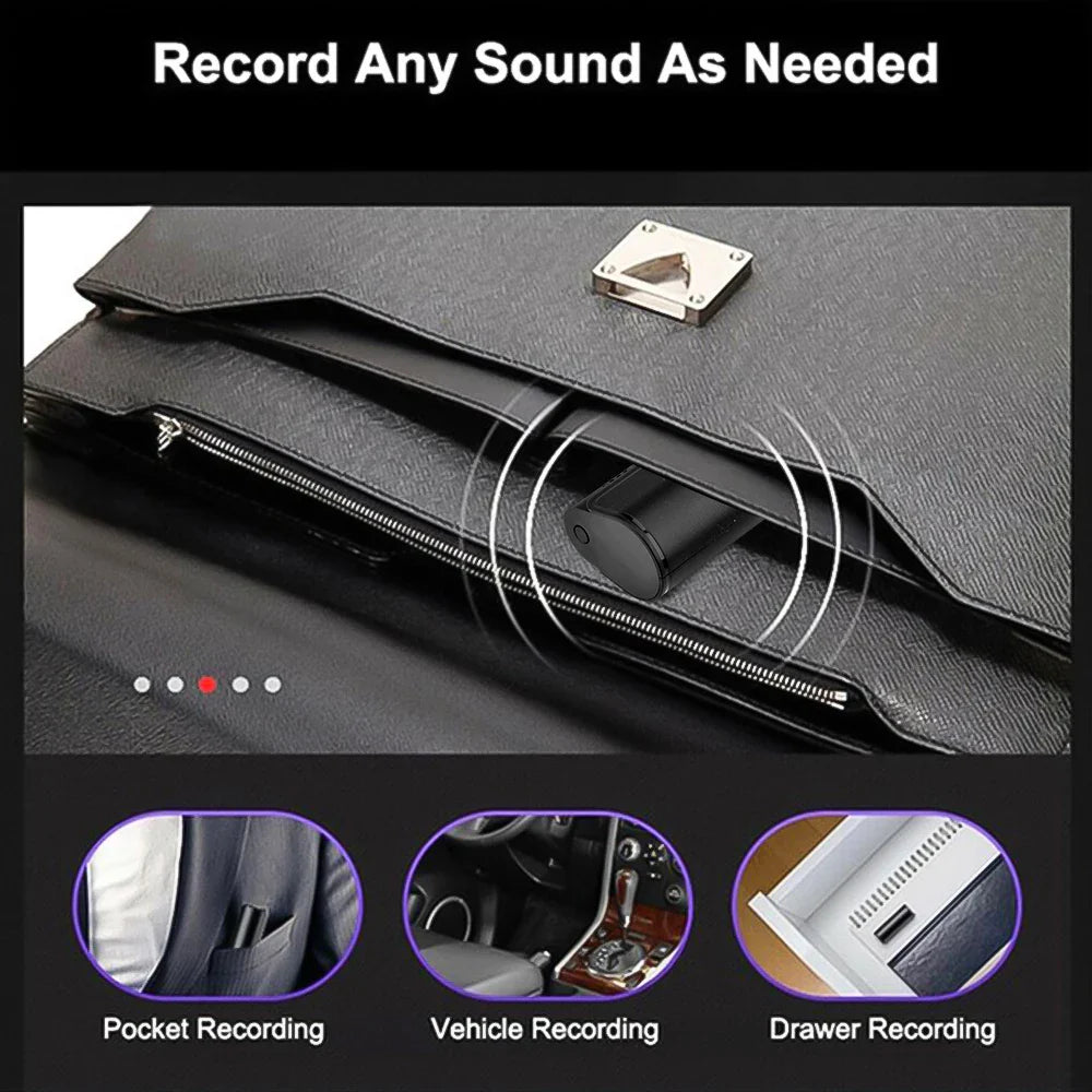 500-Hour Digital Audio Recorder – Professional 32GB/64GB Flash Drive MP3 Player for Lectures & Recording