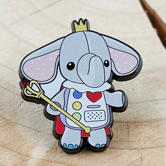 Cutie the Elephant Brooch – Kawaii Animal Lapel Pin, Action Adventure Game It Takes Two, Gamer Couple Gift