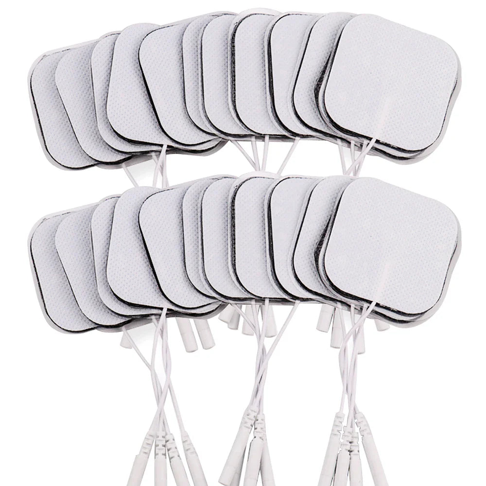 100/50pcs 5x5cm Muscle Stimulator Electrode Pads – Self-Adhesive Non-Woven Replacement for TENS Therapy Machines